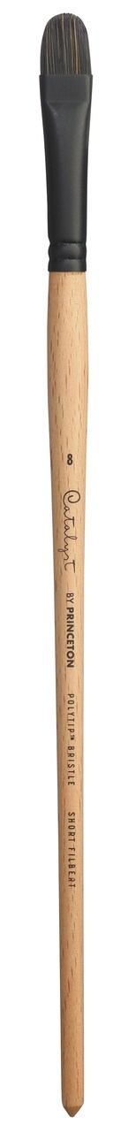 Princeton Catalyst Polytip Brush-Long Handle Short Filbert Size 8